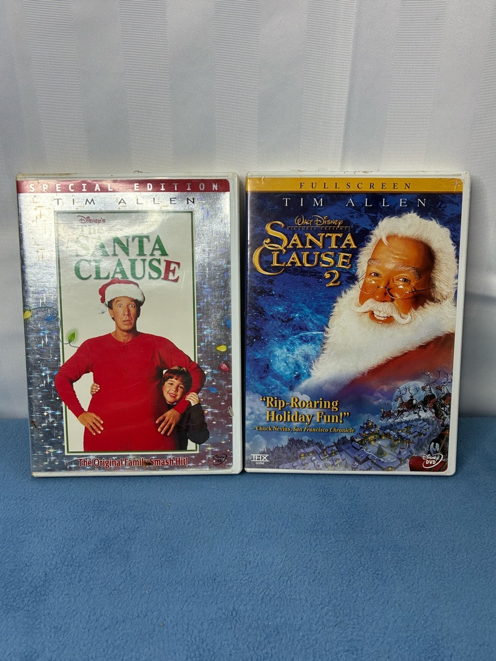 Santa Clause Holiday DVD Set - Red and Blue Covers